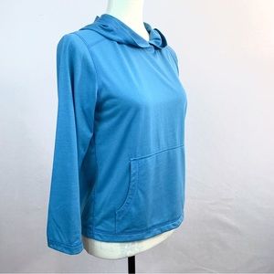 Patagonia Pullover Teal Hoodie w/pocket front. Size M